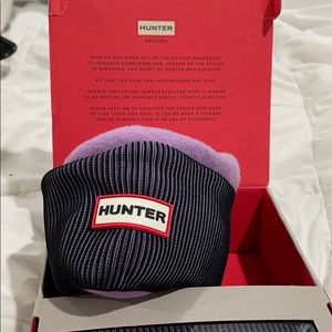 Purple striped tall hunter boot socks